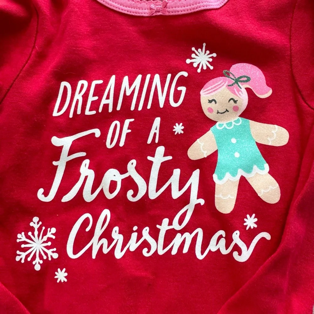 Carter’s 2-Piece Toddler Christmas Pajamas Dreaming of a Frosty Christmas 3T NWT